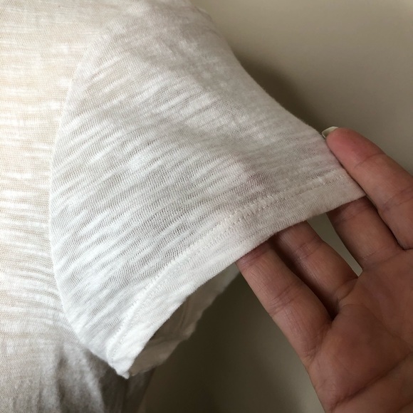 NWT Anthropologie Deletta White Cotton V-Neck L - Picture 2 of 6